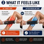 Muscle Roller Stick, Double Row Deep Tissue Massage Stick for Muscle Recovery, Portable Massage Roller for Legs, Calves & Back, Trigger Point Therapy for Athletes & Runners - Image 4