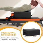 Pilates Reformer, Foldable Pilates Machine with Jump Board & Pilates Box (4 Springs & 5 Resistance Cords) for Home Gym Workout, Pilate Equipment Kit for Beginners & Advanced Users, Up to 500 LBS - Image 3