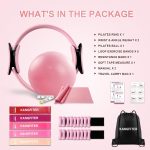 KANGFITER Pilates Equipment Kit for Home Workout, Pilates Ring and Ball Set with Adjustable Ankle Wrist Weights, Resistance Bands, Tape Measure, Bag, Pilates Essentials Accessories for Women Yoga - Image 9
