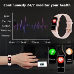 ZKSSGY Fitness Tracker with 24/7 Heart Rate Blood Oxygen Sleep Monitor,Activity Tracker with 1.1" AMOLED Touch Color Screen, Multiple Sport Modes Step Counter,IP68 Waterproof for Women Men (Pink) - Image 7