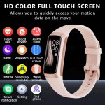 ZKSSGY Fitness Tracker with 24/7 Heart Rate Blood Oxygen Sleep Monitor,Activity Tracker with 1.1" AMOLED Touch Color Screen, Multiple Sport Modes Step Counter,IP68 Waterproof for Women Men (Pink) - Image 2