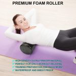 Foam Roller Set - High Density Back Roller, Muscle Roller Stick | Foot Fasciitis Ball, Stretching Strap, Massager Ball for Whole Body Physical Therapy & Exercise, Back Pain, Leg, Deep Tissue - Image 3