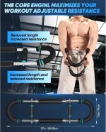 LYKAN Twister Arm Trainer, 40-100lb Adjustable Chest Workout Equipment, Arm Trainer, Twister Arm Trainer, Portable Power Twister Bar, Detachable Design Fitness Anywhere - Image 6