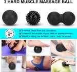 Foam Roller Set - High Density Back Roller, Muscle Roller Stick | Foot Fasciitis Ball, Stretching Strap, Massager Ball for Whole Body Physical Therapy & Exercise, Back Pain, Leg, Deep Tissue - Image 5