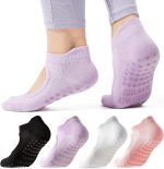 CoolMate Pilates Socks with Grips for Women, Non Slip Yoga Socks