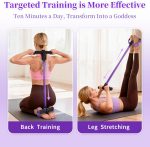 Multifunction Tension Rope, 6-Tube Elastic Yoga Pedal Puller Resistance Band, Natural Latex Tension Rope Fitness Equipment, for Abdomen/Waist/Arm/Leg Stretching Slimming Training - Image 2