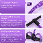 Multifunction Tension Rope, 6-Tube Elastic Yoga Pedal Puller Resistance Band, Natural Latex Tension Rope Fitness Equipment, for Abdomen/Waist/Arm/Leg Stretching Slimming Training - Image 4