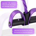 Multifunction Tension Rope, 6-Tube Elastic Yoga Pedal Puller Resistance Band, Natural Latex Tension Rope Fitness Equipment, for Abdomen/Waist/Arm/Leg Stretching Slimming Training - Image 3