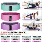 Renoj Resistance Bands for Working Out: 3-Set Professional Exercise Bands for Pilates, Yoga, Home Gym, Booty, Leg Training | Heavy/Medium/Light Fabric Loops for Women Men - Image 6
