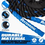 Ayombo Jump Rope, Weighted Jump Rope for Fitness, Boxing Equipment Jump Ropes for Men Women, Battle Skipping Ropes for Exercise, Suitable for Boxing, Cardio, Training Muscle Speed Home Gym Workout Equipment - Image 5