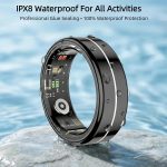 Smart Ring Health Tracker for Women Men, 24/7 Health Monitor(Heart Rate/Blood Oxygen/ HRV/Stress/Sleep Tracker) Waterproof Multisports Fitness Ring with Dedicated APP No Subscription Fee (Black, 8#) - Image 6