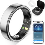 COLMI Smart Ring for Women, AI Health Tracker & 5ATM, R02. (Silver, 7#)
