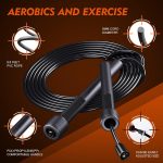 14 Pack Adjustable PVC Jump Rope for Cardio Fitness - Versatile Jump Rope for Women Men Kids Christmas Gift -Tangle-Free for Keeping Fit, Training, Workout - Image 4
